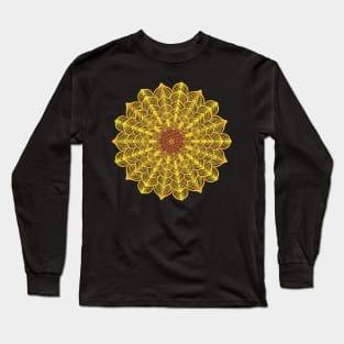 Sunflower mandala Long Sleeve T-Shirt